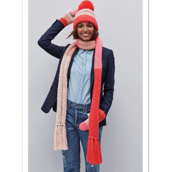 NWT Kate Spade Hand Knit Color Block Mittens - Picture 3 of 7